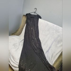 Women's Long Black Sequin Dress